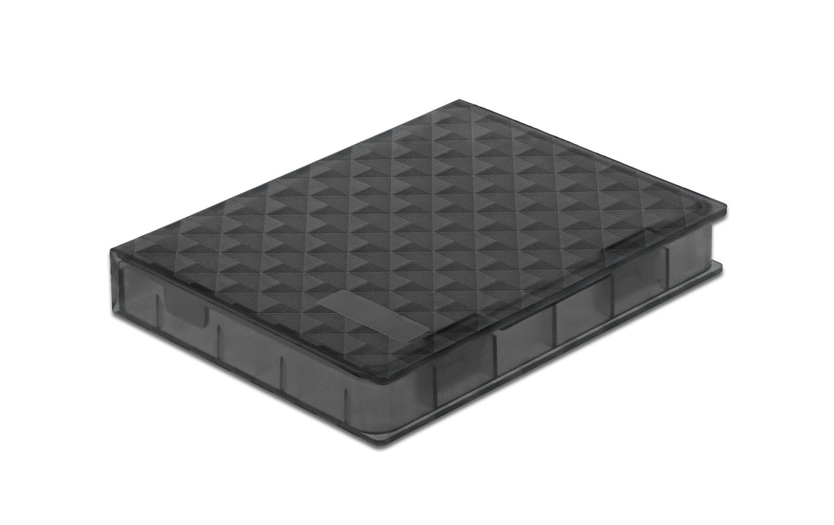 Delock Schutzbox für 2.5 HDD/SSD Anschluss für SATA, Farbe: Grau/Transparent