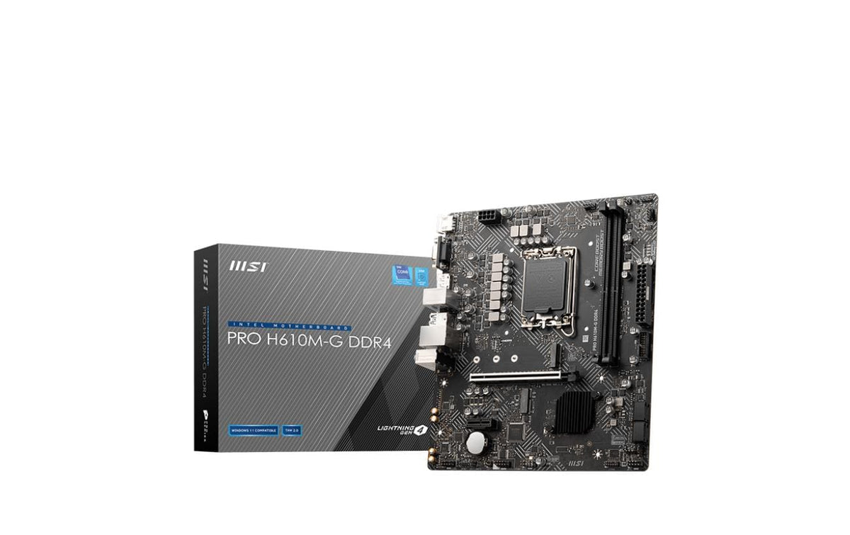 MSI PRO H610M-G DDR4, LGA1700, mATX Intel H610, 2x DDR4, PCI-E 4.0, HDMI,DP,VGA