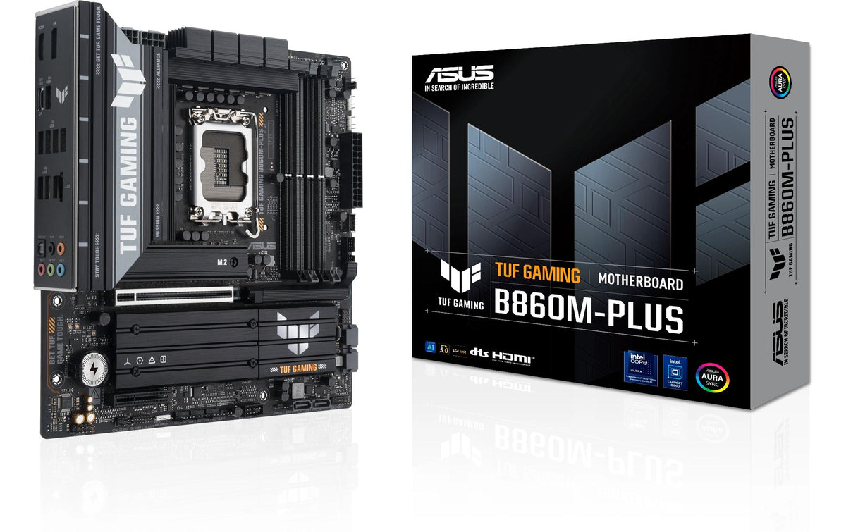 ASUS TUF GAMING B860M-PLUS, mATX LGA1851, 4x DDR5, PCI-E 5.0, HDMI, DP