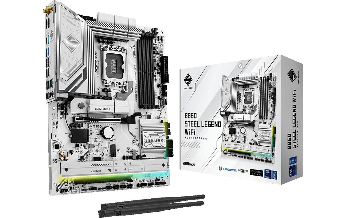 ASRock B860 STEEL LEGEND WIFI, ATX, LGA1851 Intel B860, LGA1851, 4x DDR5, PCIe 5.0