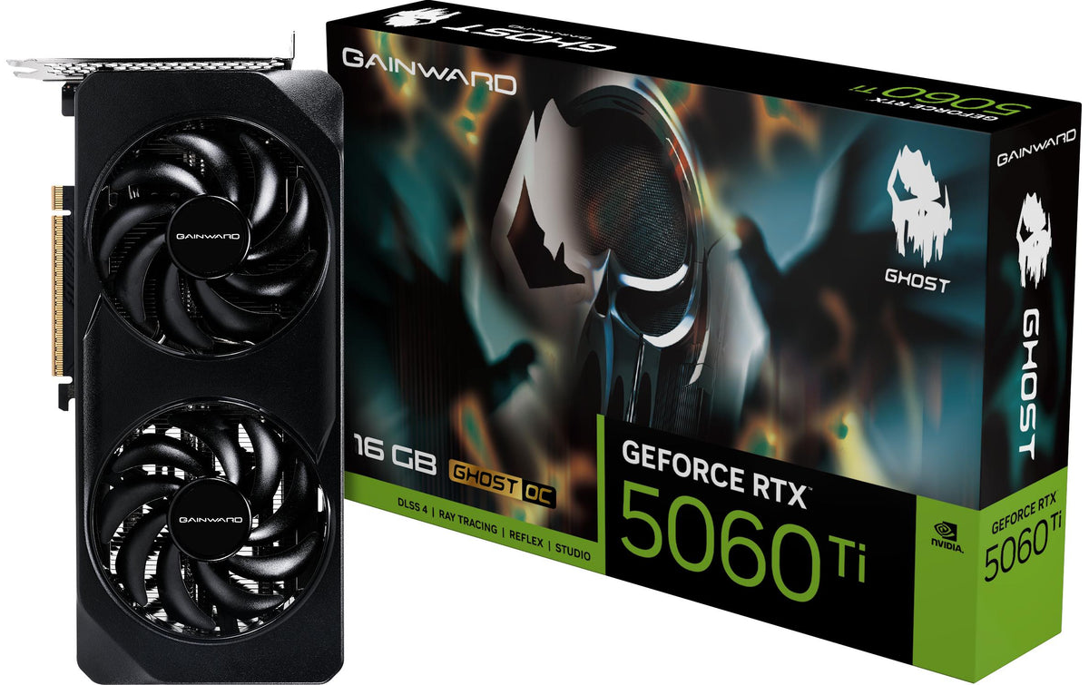 Gainward RTX5060 Ti Ghost OC 16GB GDDR7 GeForce RTX5060 Ti, 3x DP, 1x HDMI