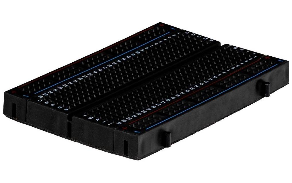 jOY-it RB-BREADBOARD3-B: Schwarz Steckplatine 300+100Pin, 84 x 54 x 10 mm