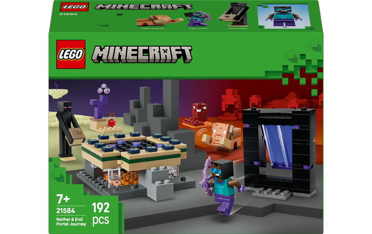 Reise durch Nether und Endportal – LEGO Minecraft
