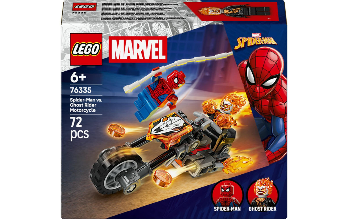 Spider-Man vs. Ghost Rider auf Motorrad – LEGO Marvel Super Heroes