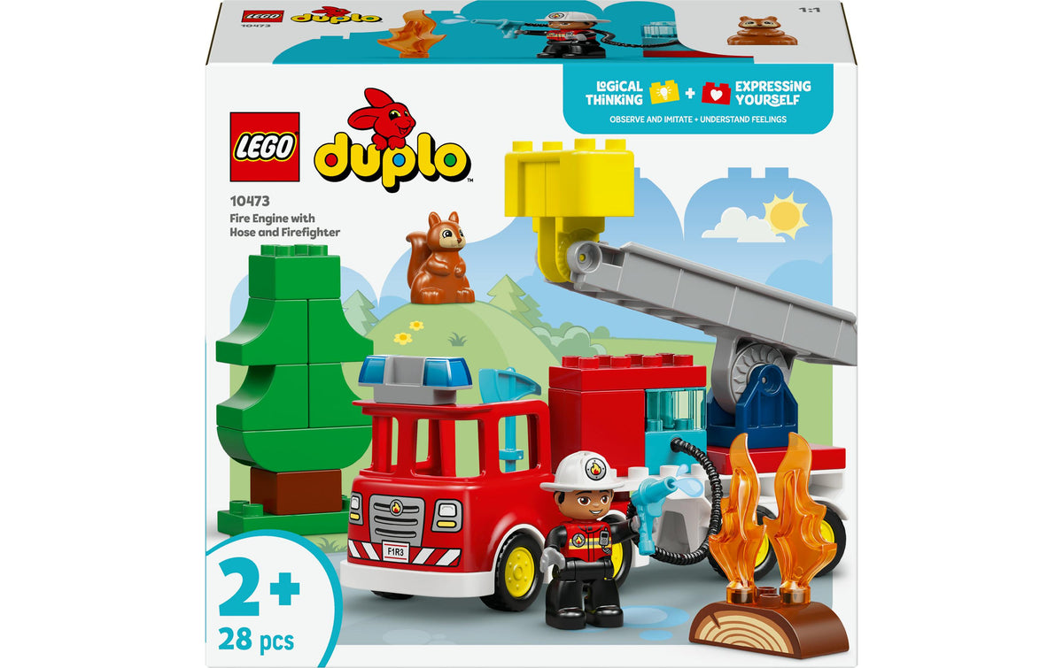 Löschauto mit Schlauch und Feuerwehrmann – LEGO DUPLO