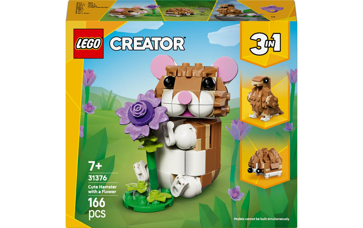 Niedlicher Hamster mit Blume – LEGO Creator