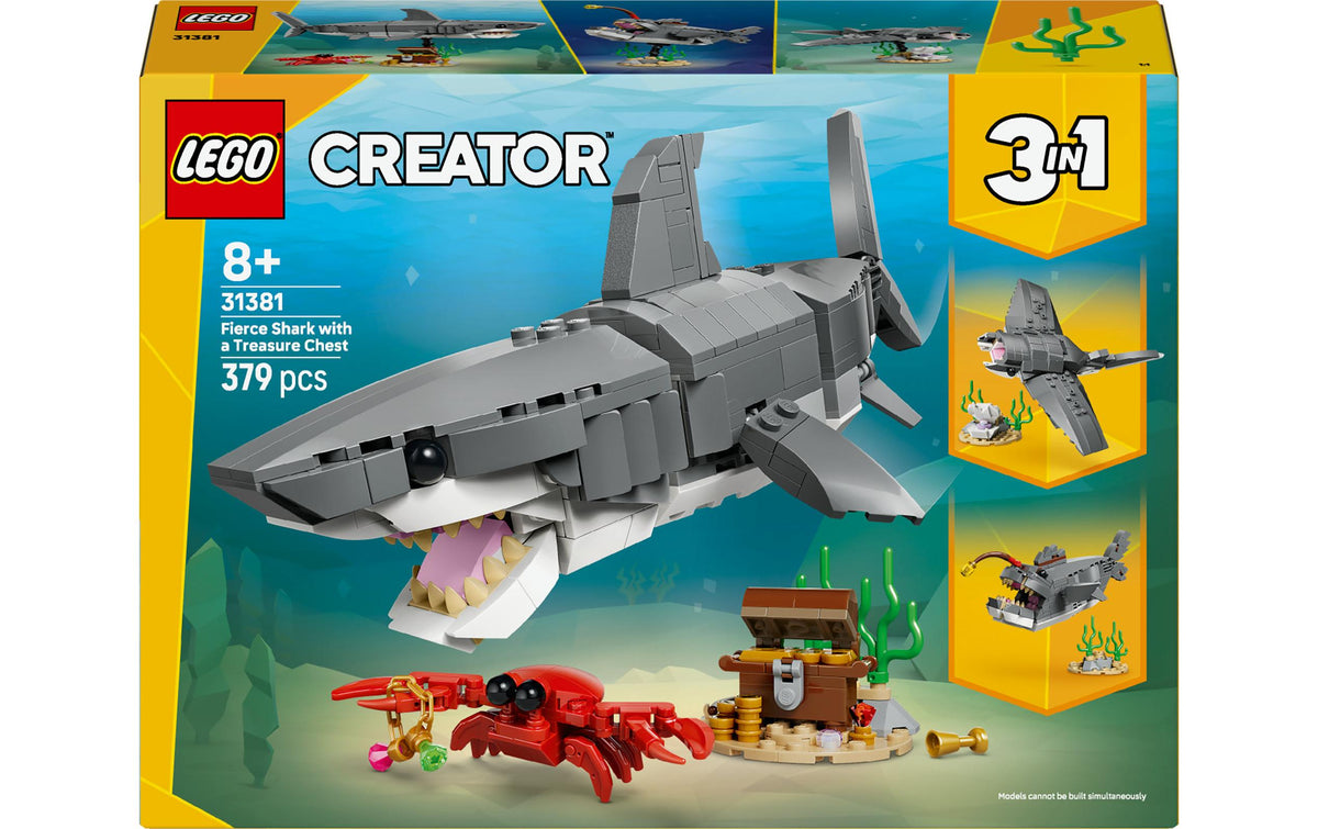 Wilder Hai mit Schatztruhe – LEGO Creator