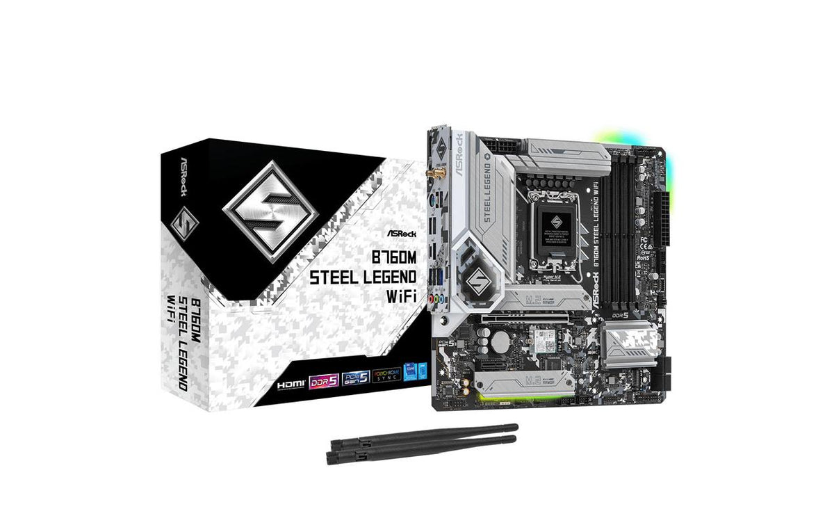 ASRock B760M STEEL LEGEND WF, mATX, LGA1851 Intel B760, LGA1851, 4x DDR5, PCIe 5.0