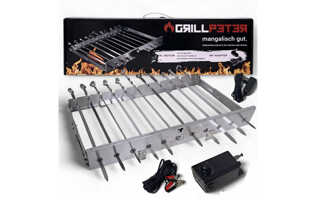 Mangal Drehspiessaufsatz Alumotor für 11 Spiesse, 230V