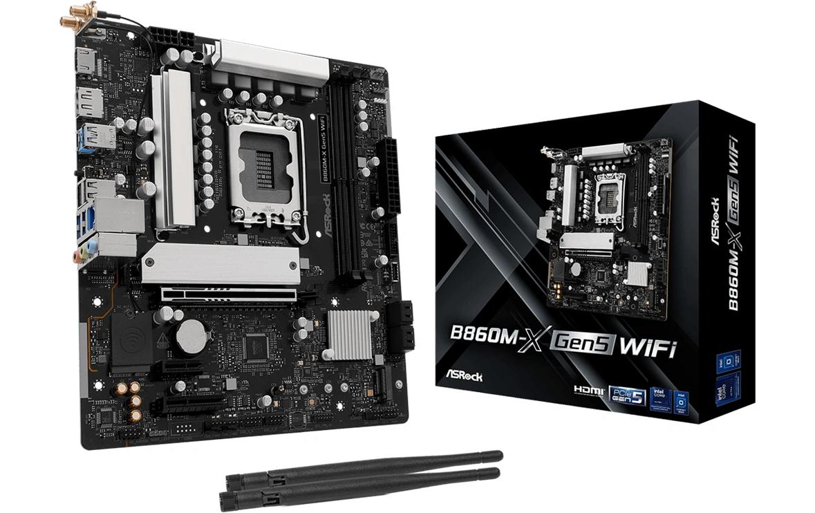 ASRock B860M-X GEN5 WIFI, mATX, LGA1851 Intel B860, LGA1851, 2x DDR5, PCIe 5.0