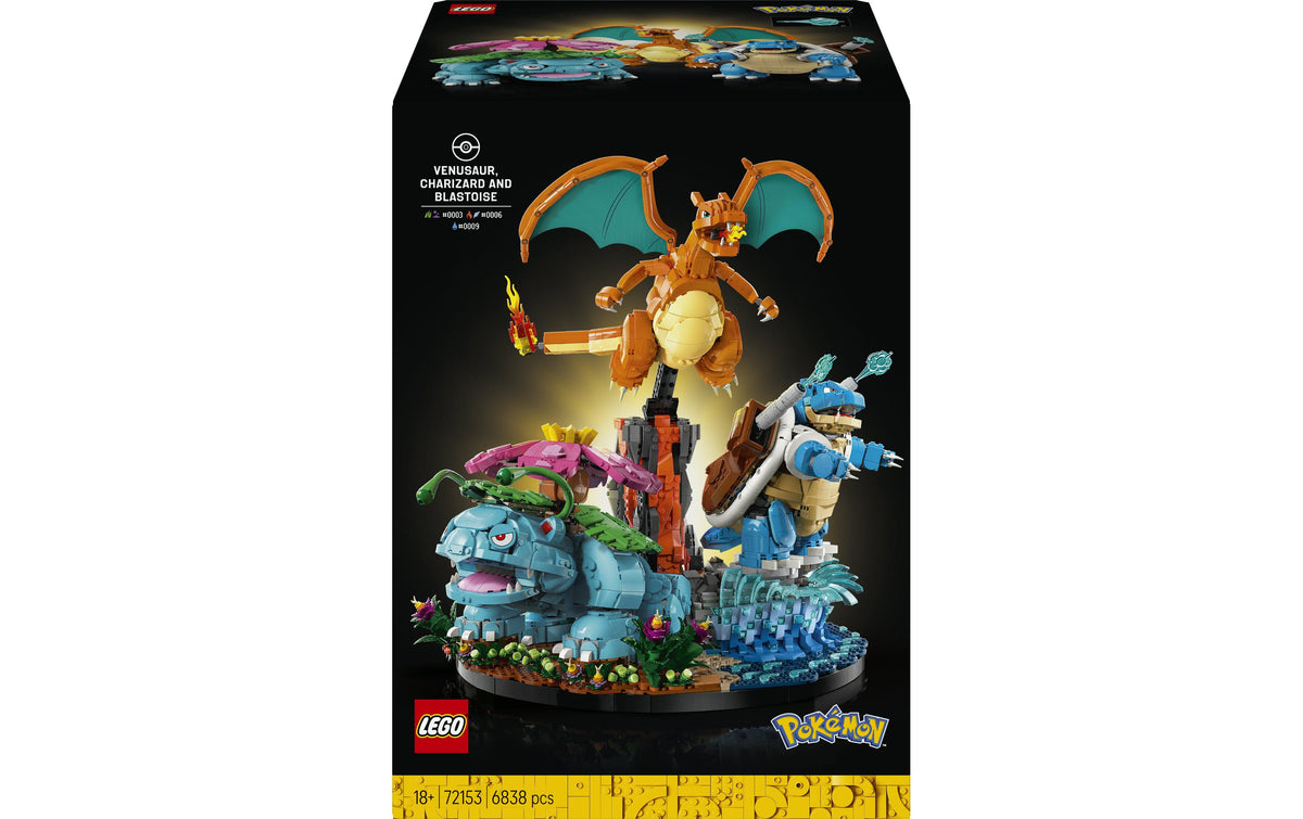 LEGO Pokémon Bisaflor, Glurak und Turtok – 72153