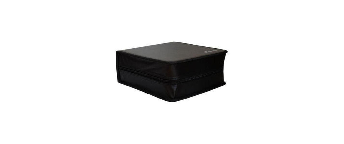 Mediarange CD-Tasche für 300 CDs, schwarz robuster Reissverschluss, Tragschlaufe