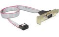 Seriel 1 Ports Seriell RS-232 Bracket Low Profile, 1:1 Belegung, 27cm Kabel