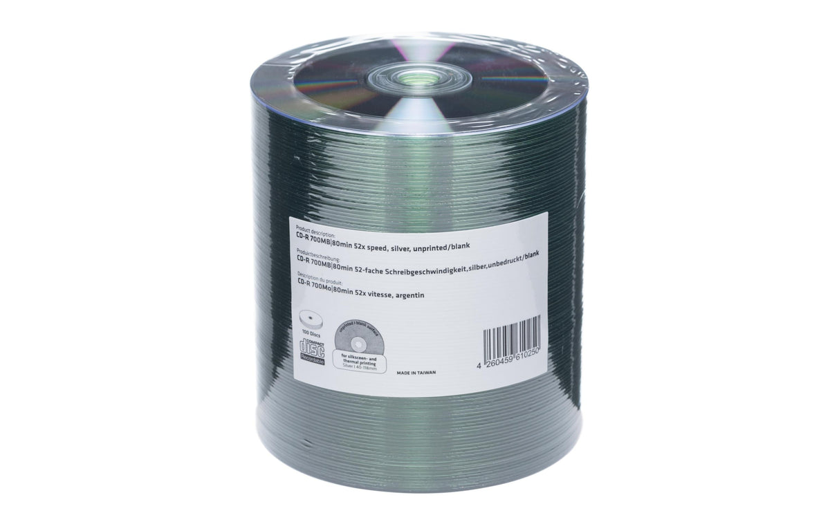MediaRange CD-R52x 700MB/80Min, 100er Pack bis 52-fach, o.Logo/thermo bedruckbar