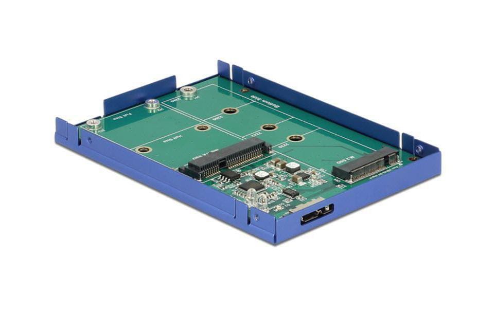 Delock USB.3.1 2.5Gehäuse für mSATA/ M.2 für mSATA oder SATA M.2 SSD an USB3.1 Gen2