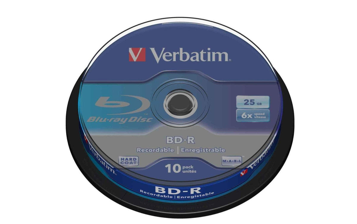 Verbatim BD-R 6x Single Layer 25GB 10-Spind HTL Type, bedruckbar