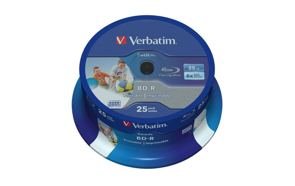 Verbatim BD-R 6x Single Layer 25GB 25-Spind HTL Type bedruckbar