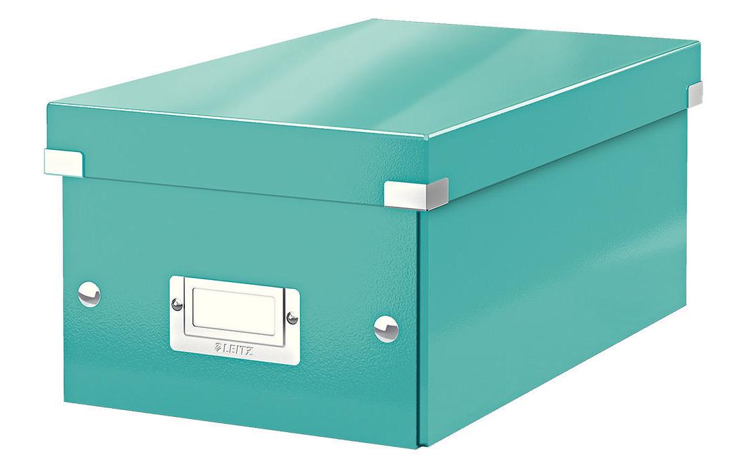 Leitz Aufbewahrungsbox DVD eisblau für 20 DVD-Hüllen zusammenfaltbar