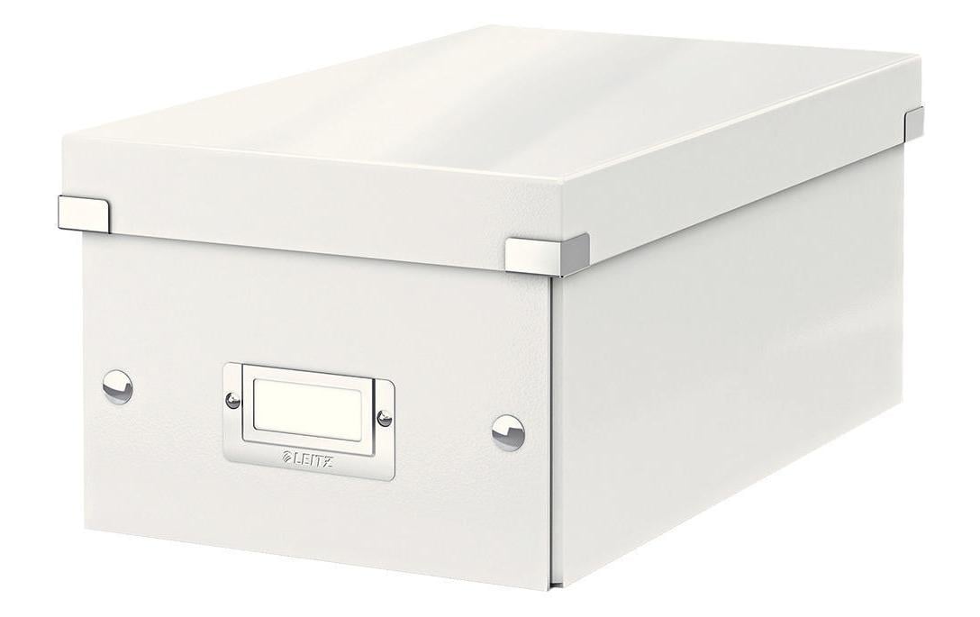 Leitz Aufbewahrungsbox DVD weiss für 20 DVD-Hüllen zusammenfaltbar